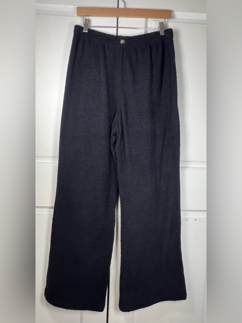 Yitty Pet Me Wide Leg Sherpa Super Soft Teddy Stretch Pockets Black XS-M